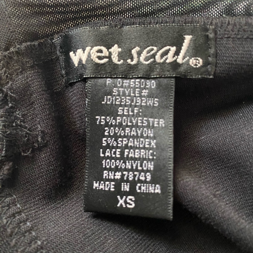 Wet Seal Black Bodycon Fitted Dress Size XS - Picture 3 of 3
